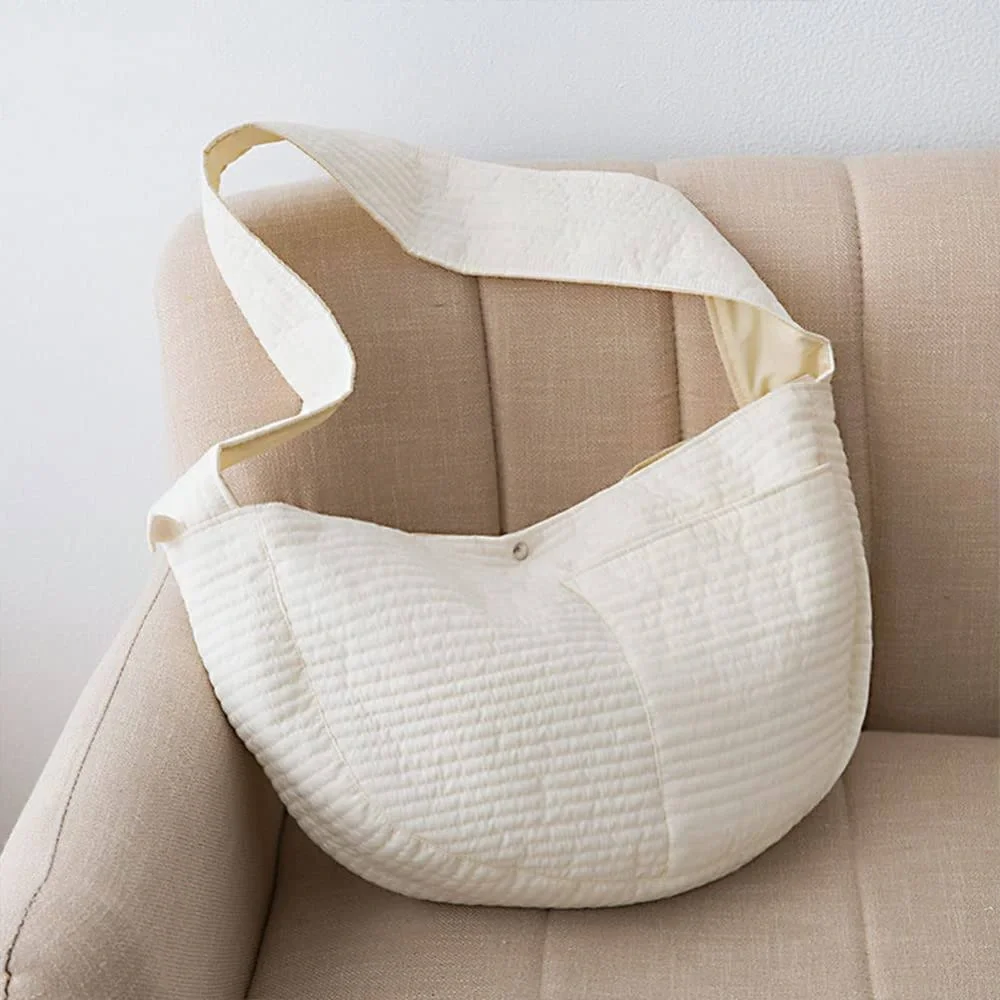 Cream Quilted Dog Carrier